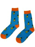 Mavi Ananas Tasarım Soket Çorap - Görsel 2