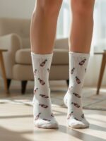 Acı Sos Desenli Tenis Spor Çorap