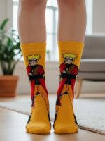 Anime Naruto Uzumaki Tasarım Soket Çorap