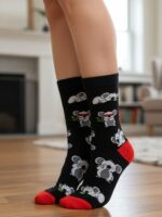 Çoklu Koala Desenli Renkli Soket Çorap