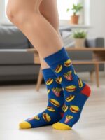 Hamburger Sosis Tasarım Soket Çorap