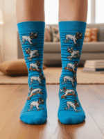 Kaykaylı French Bulldog Tasarım Soket Çorap