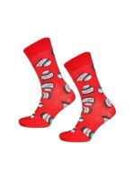 Kırmızı Nutella Tasarım Soket Çorap - Görsel 2