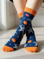 Mars Astranot Uzay Gemisi Turuncu Soket Çorap