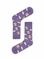 Mor Domuz Tasarım Soket Çorap - Görsel 2