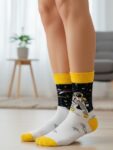 Sağlı Sollu Astronot Temalı Soket Çorap