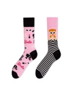 Sağlı Sollu Barbie Desenli Soket Çorap - Görsel 2