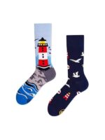 Sağlı Sollu Fener Desenli Soket Çorap - Görsel 2