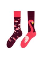 Sağlı Sollu Flamingo Desen Soket Çorap - Görsel 2