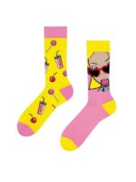 Sağlı Sollu Kiraz ve Şeker Desen Soket Çorap - Görsel 2