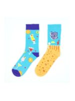 Sağlı Sollu Kokteyl Desen Soket Çorap - Görsel 2