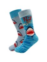 Sağlı Sollu Köpek Balığı Desenli Soket Çorap - Görsel 2