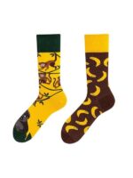 Sağlı Sollu Maymun Desenli Soket Çorap - Görsel 2