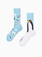 Sağlı Sollu Penguen Desenli Soket Çorap - Görsel 2