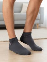 Strip Füme Dört Mevsim Bambu Erkek Patik Çorap