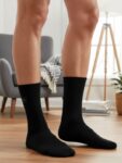 Tam Yazlık Bambu Klasik Erkek Siyah Çorap