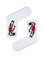 Unisex Beyaz Jordan Desenli Tenis Spor Çorap - Görsel 2