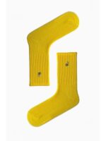 Unisex Sarı Muz Nakışlı Spor Çorap - Görsel 2