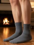 Yarım Konç Gri 4 Mevsim Bambu Erkek Çorap