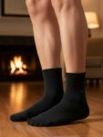 Yarım Konç Siyah 4 Mevsim Bambu Erkek Çorap