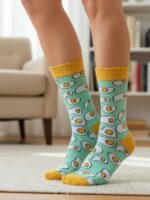 Yeşil Yumurta Tasarım Soket Çorap