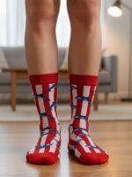 Yunus Balığı Tasarım Soket Çorap