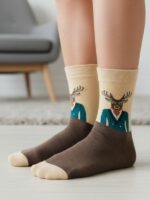 Geyik Tasarım Soket Çorap